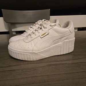 Puma Women's All-White Platform Sneakers
